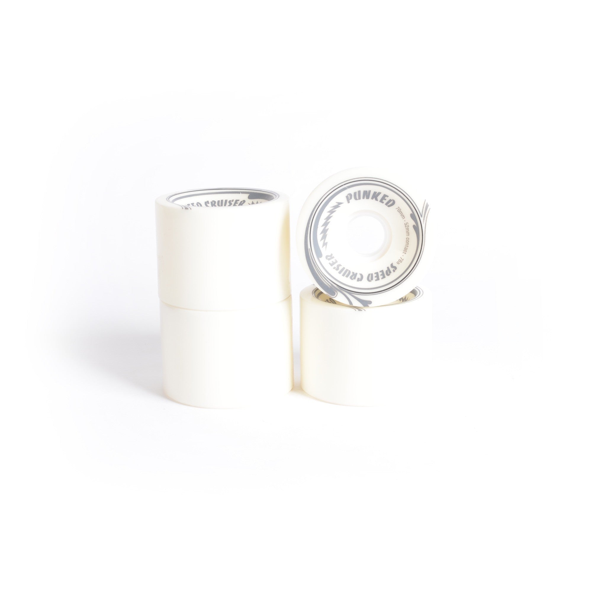 Ruedas de skate - YOCAHER 70x52mm 78a - Blanco