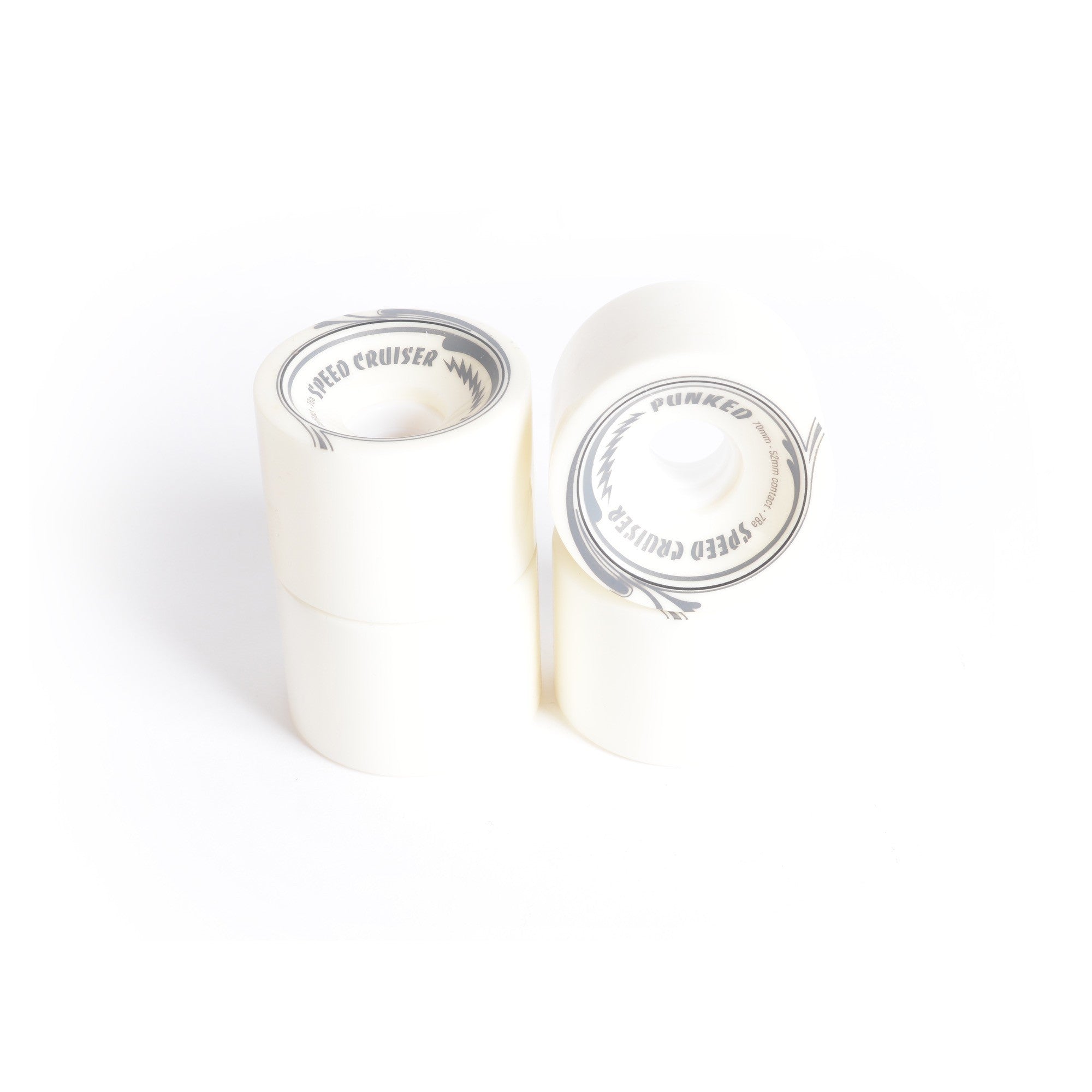 Ruedas de skate - YOCAHER 70x52mm 78a - Blanco