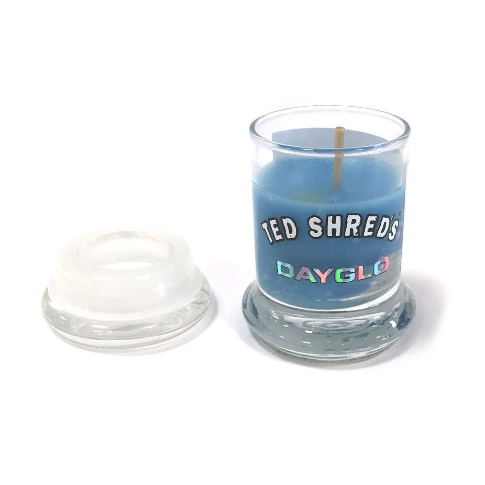 TED SHRED'S Surfwax Candle Dayglo - Blue 4 Oz