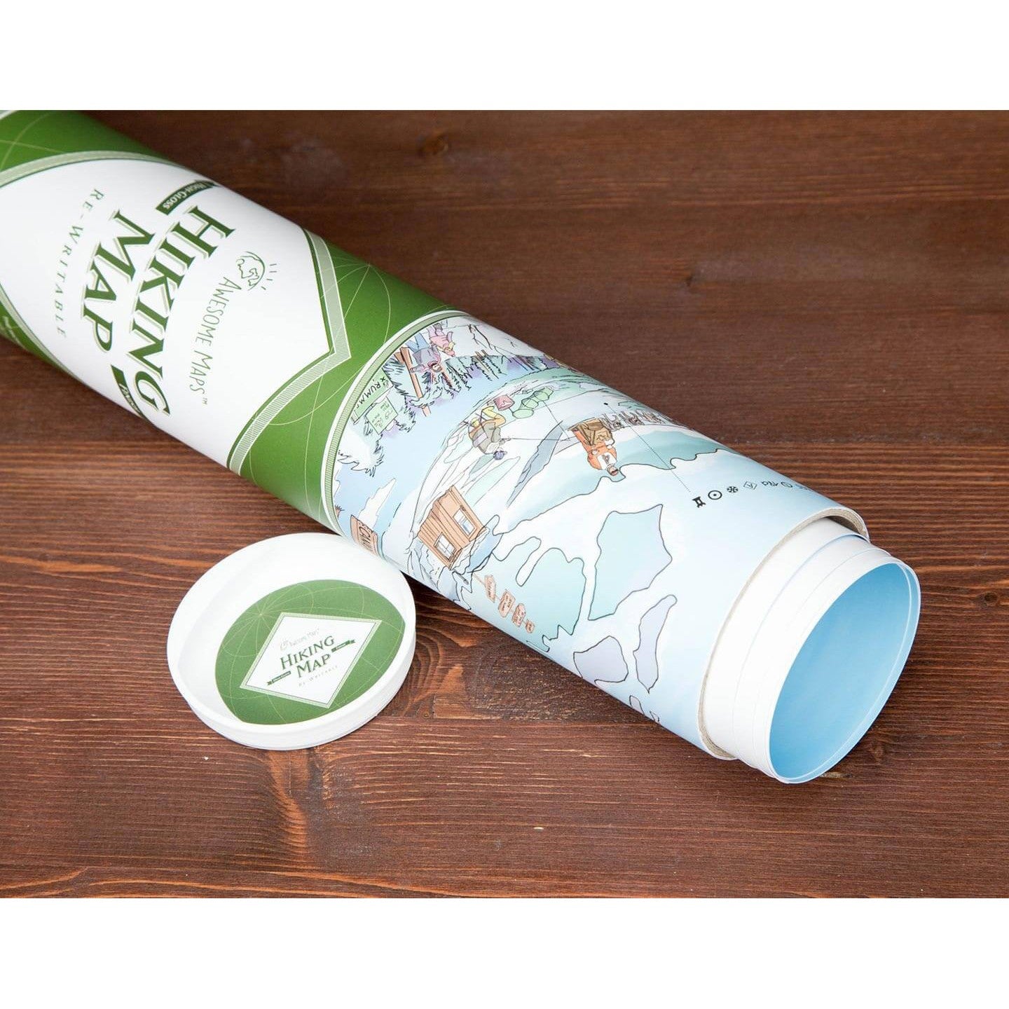 Awesome Maps - World Map Poster Hiking Map Re-writable