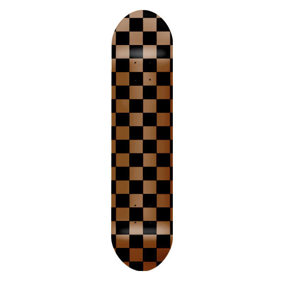 Monopatín de calle YOCAHER Checker 31 x 7,75 (79 cm) - Marrón