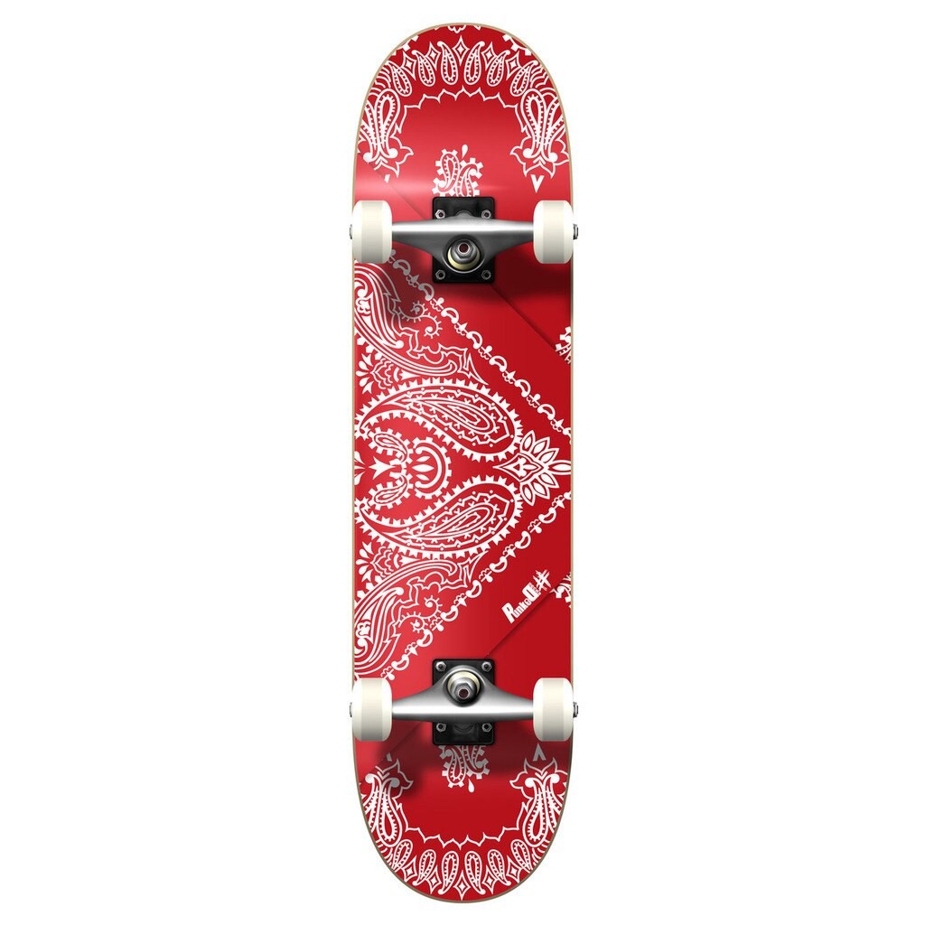 YOCAHER Bandana Red - Skateboard Street - Complete Board