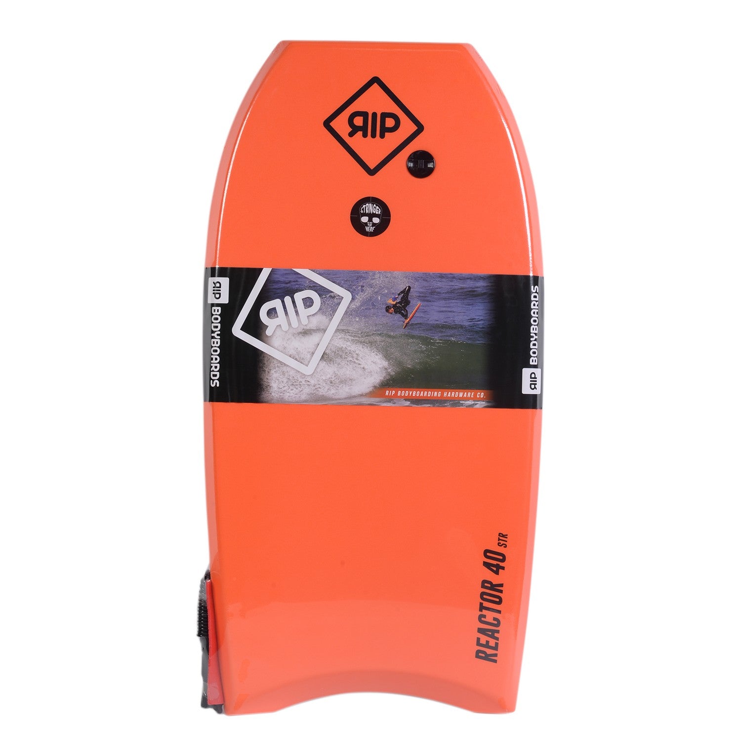 RIP Bodyboard - Reactor Stringer avec leash (EPS) - Orange / Blue