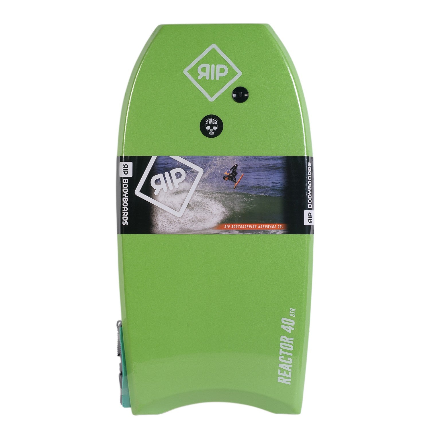Bodyboard RIP - Reactor Stringer avec leash (EPS) - Green / White