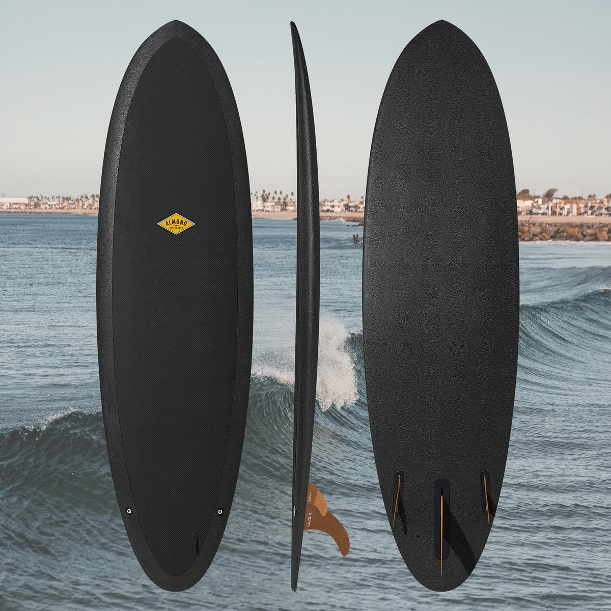 ALMOND Surfboards - R-Series 6'4 - Black