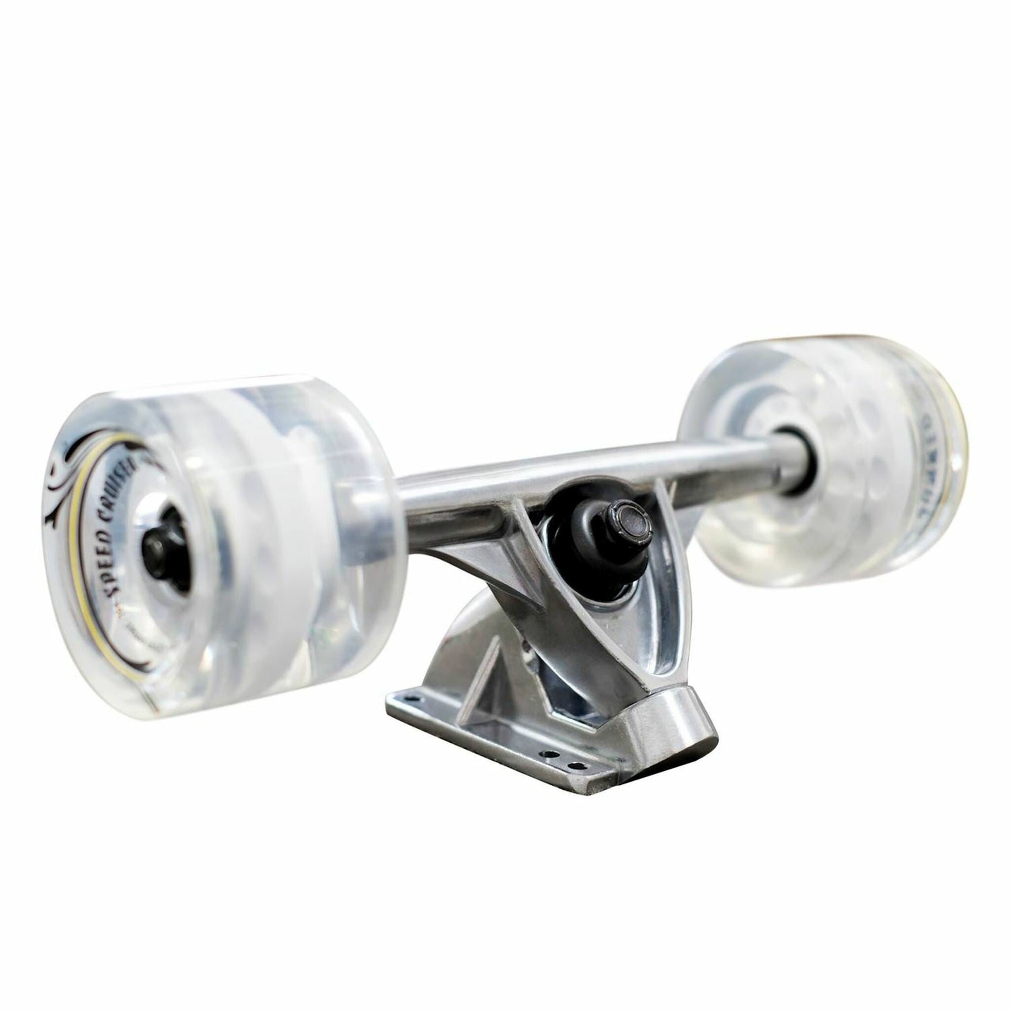 YOCAHER - Longboard Checker White Kicktail - Tabla completa