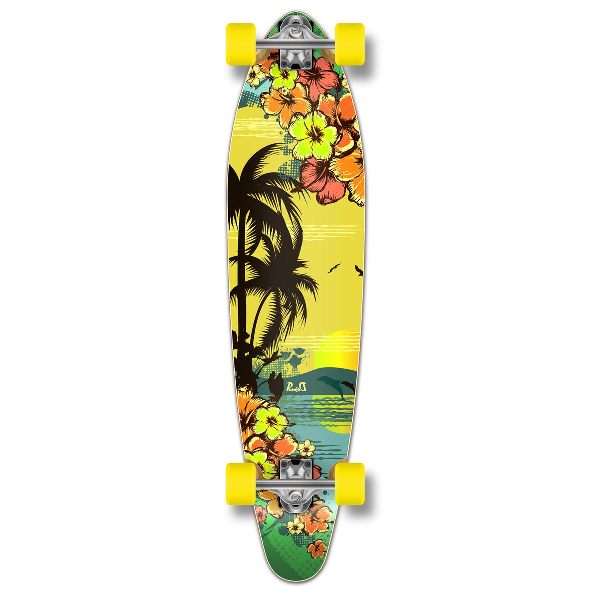 YOCAHER - Longboard Kicktail Tropical Day - Tabla completa