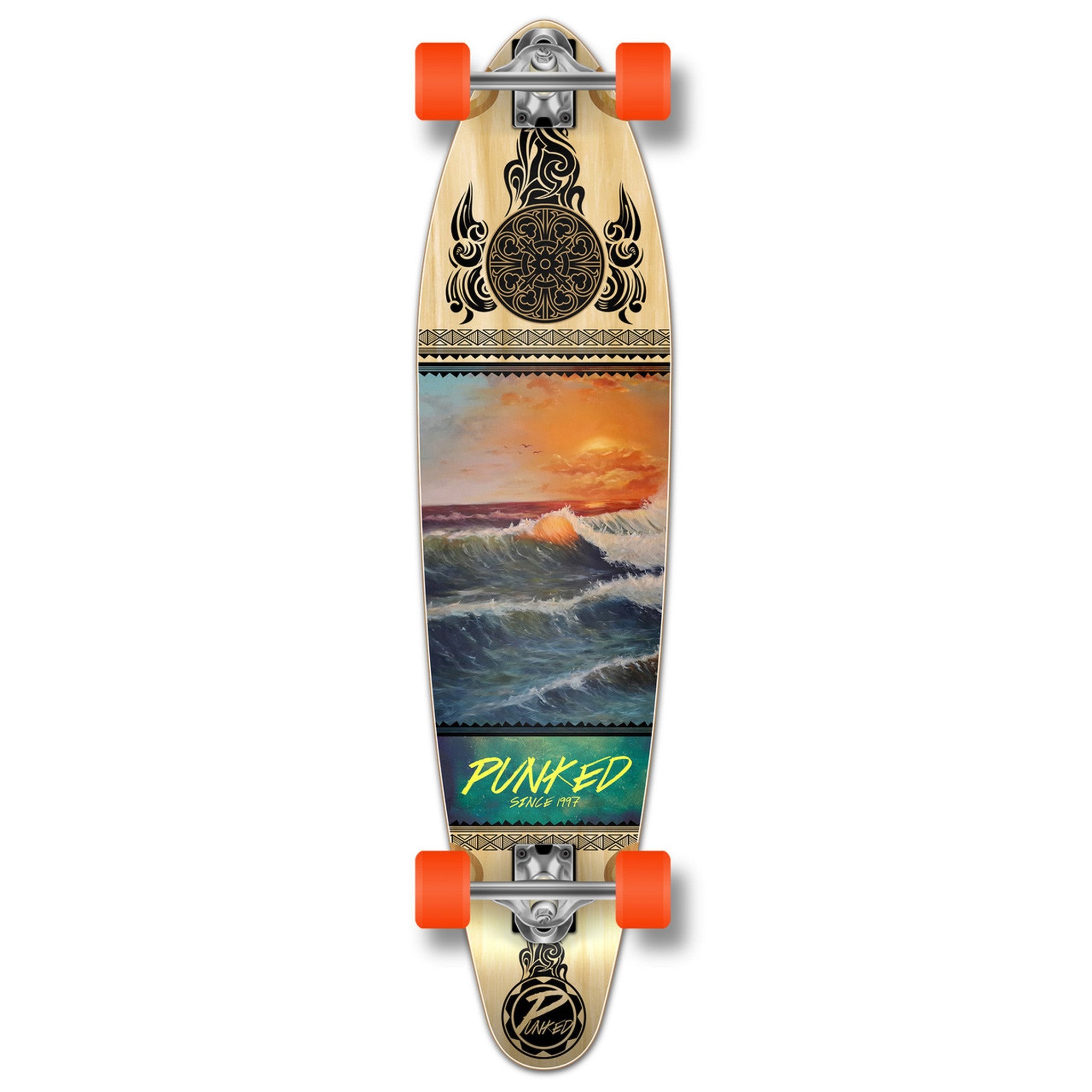 YOCAHER - Longboard Wave Scene Kicktail - Tabla completa