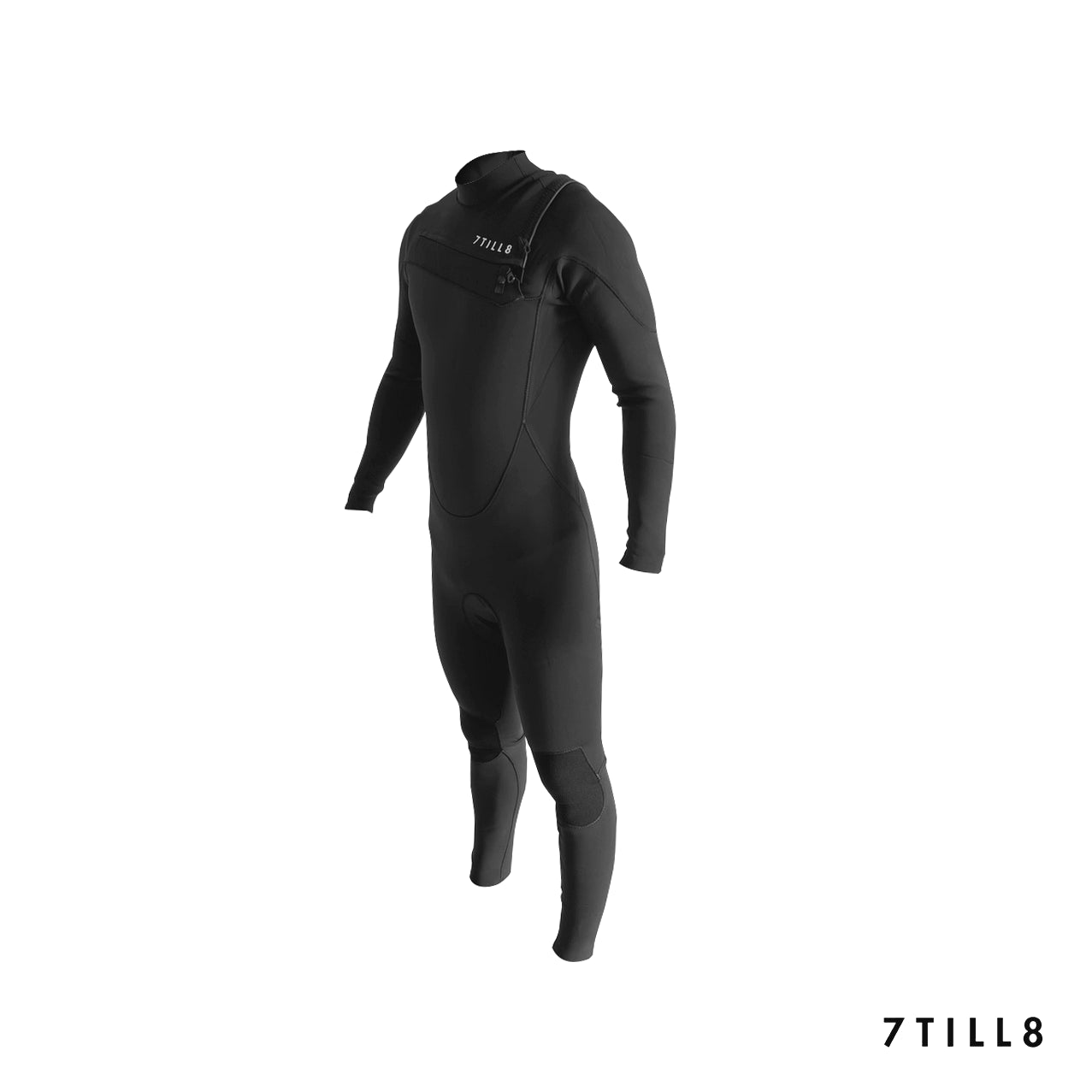 7TILL8 - Combinaison 3/2mm - Front Zip - Fullsuit - Black