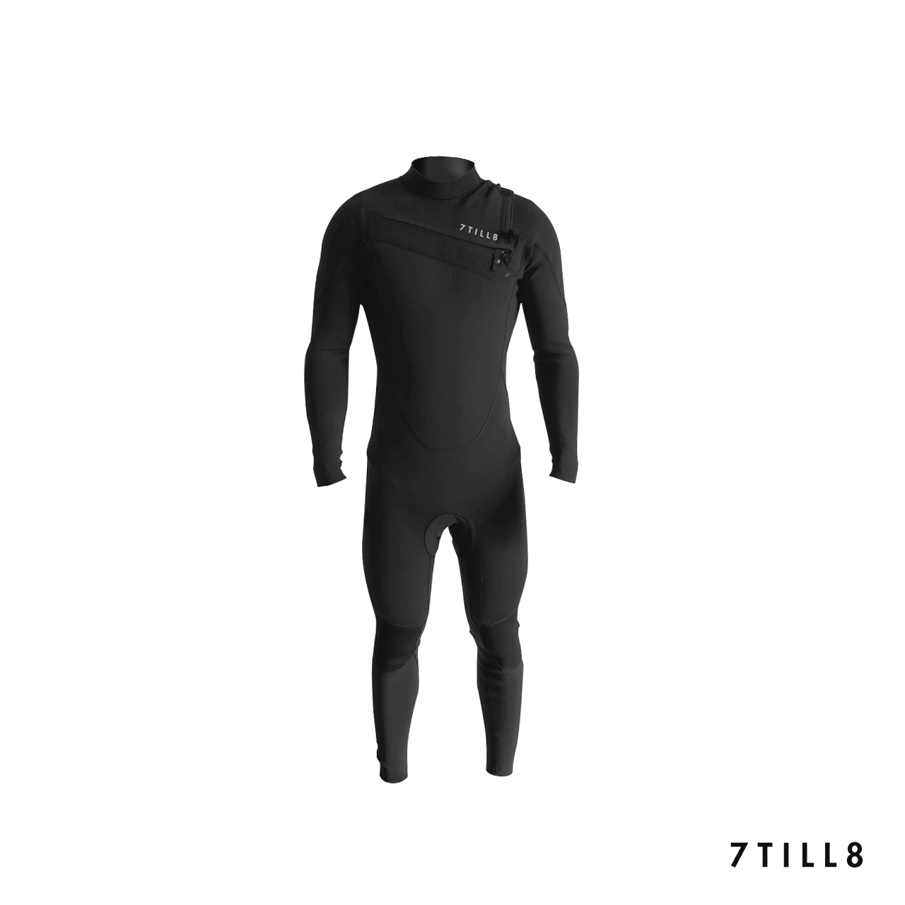7TILL8 - Combinaison 3/2mm - Front Zip - Fullsuit - Black