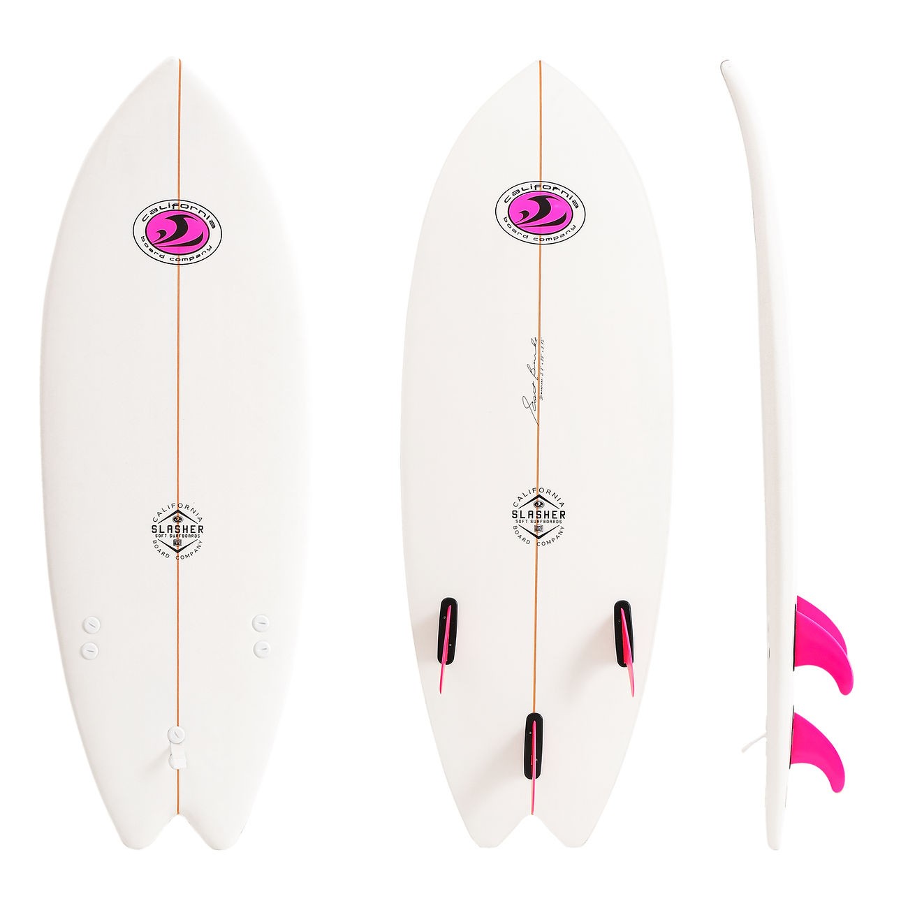 CBC - Tabla de surf de espuma -Softboard Slasher 5'2 Fish - Blanco