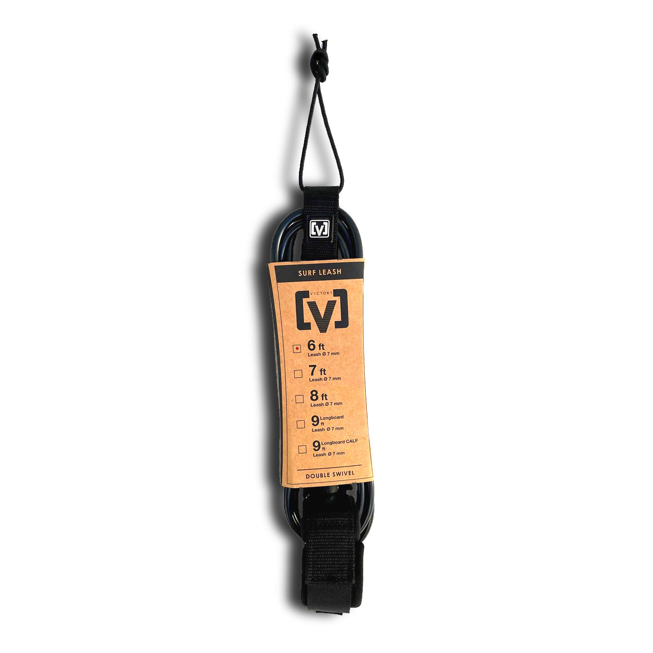 VICTORY - Surf Leash Regular 6' - Negro