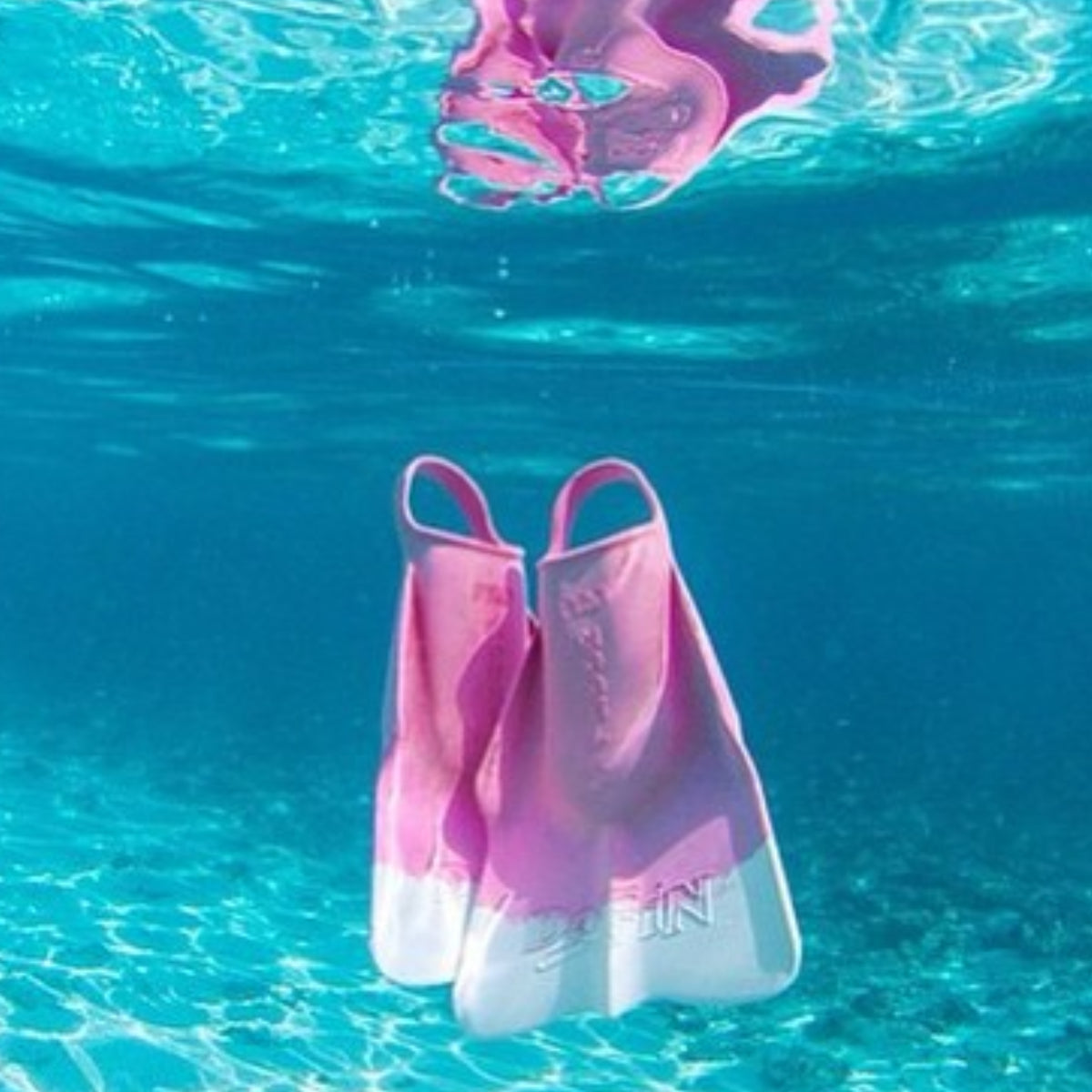 DA FIN - Aletas de bodyboard y bodysurf - Rosa / Blanco 
