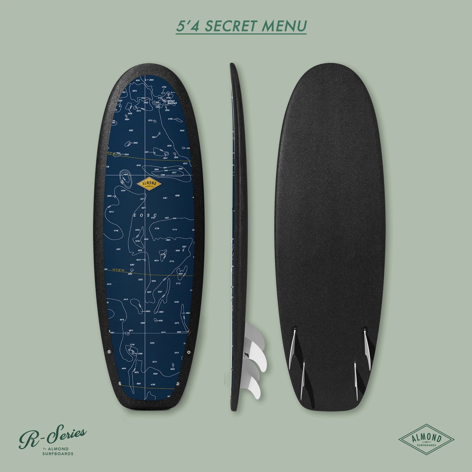 ALMOND Surfboards - R-Series Secret Menu 5'4 - Chart