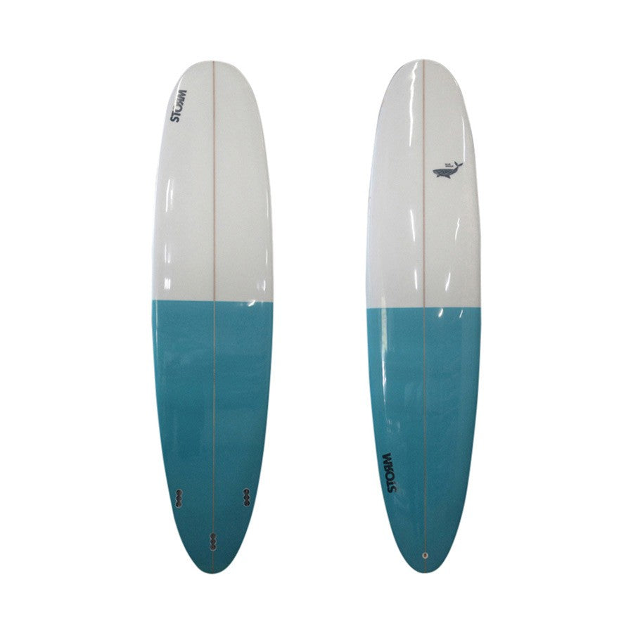 STORM Surfboard - Longboard - 8'0 - Blue Whale - Round tail