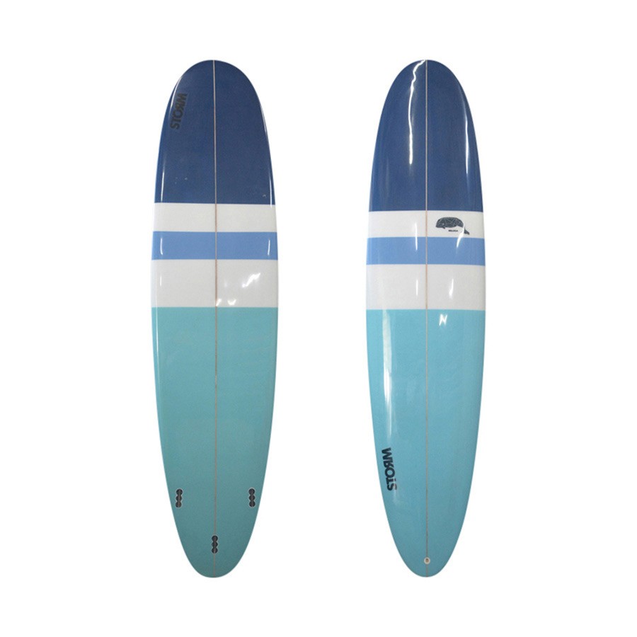 STORM Surfboard - Mini Malibu - 7'2 - Beluga LB4 - Round Tail - Blue