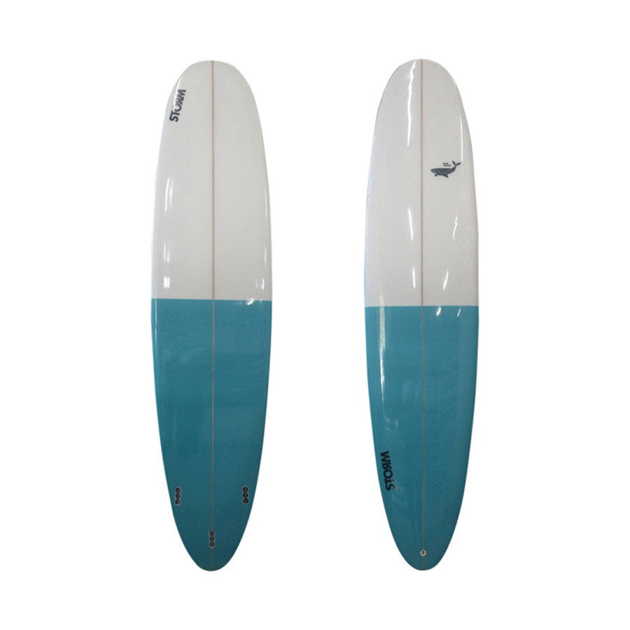 STORM Surfboard - Longboard - 7'4 - Beluga - Round tail - Blue
