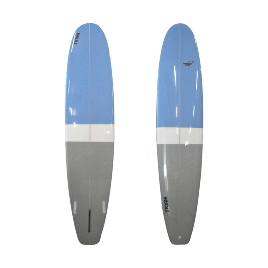 STORM Surfboard - Longboard - 9'0 - Beluga - Blue Whale