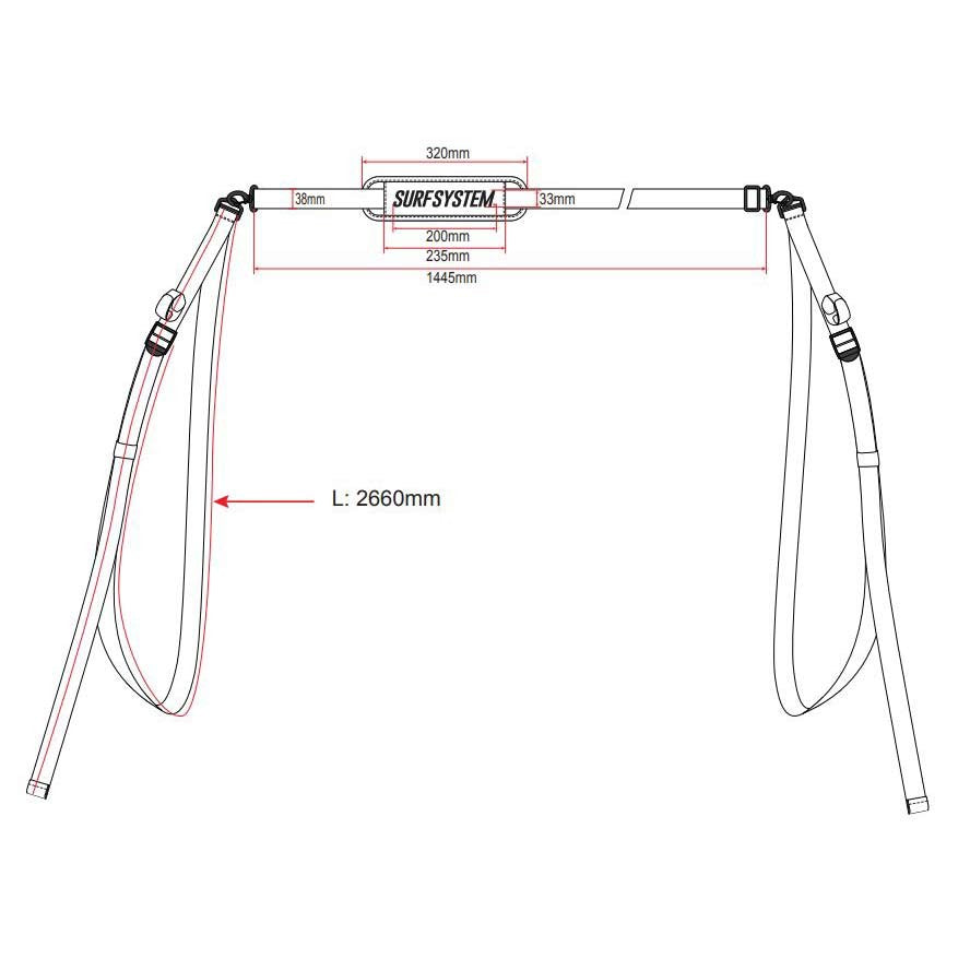 SURF SYSTEM - Longboard / Sup strap