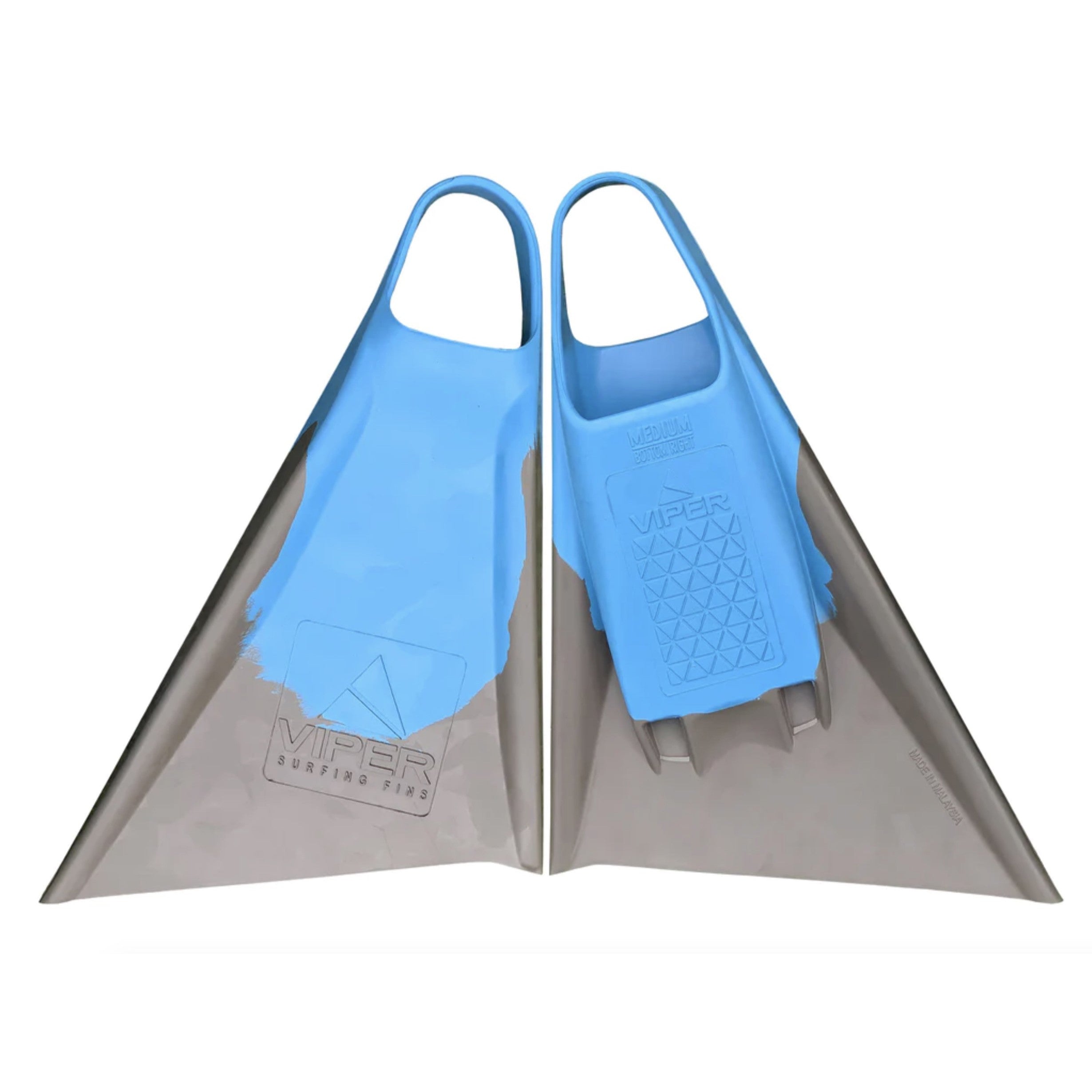 MS VIPER Delta Icons - Aletas de bodyboard - Azul cielo / Carbón