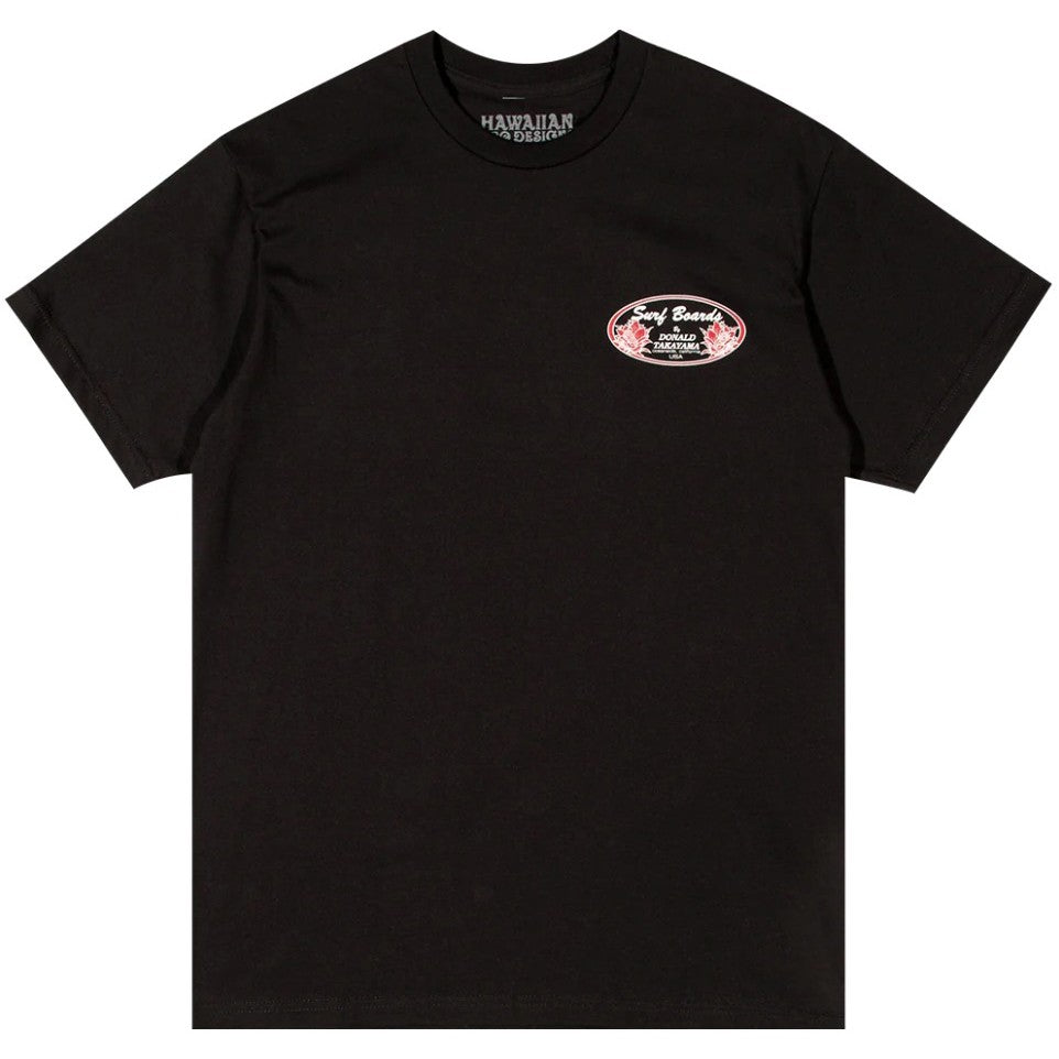 TAKAYAMA - Camiseta ovalada roja - black