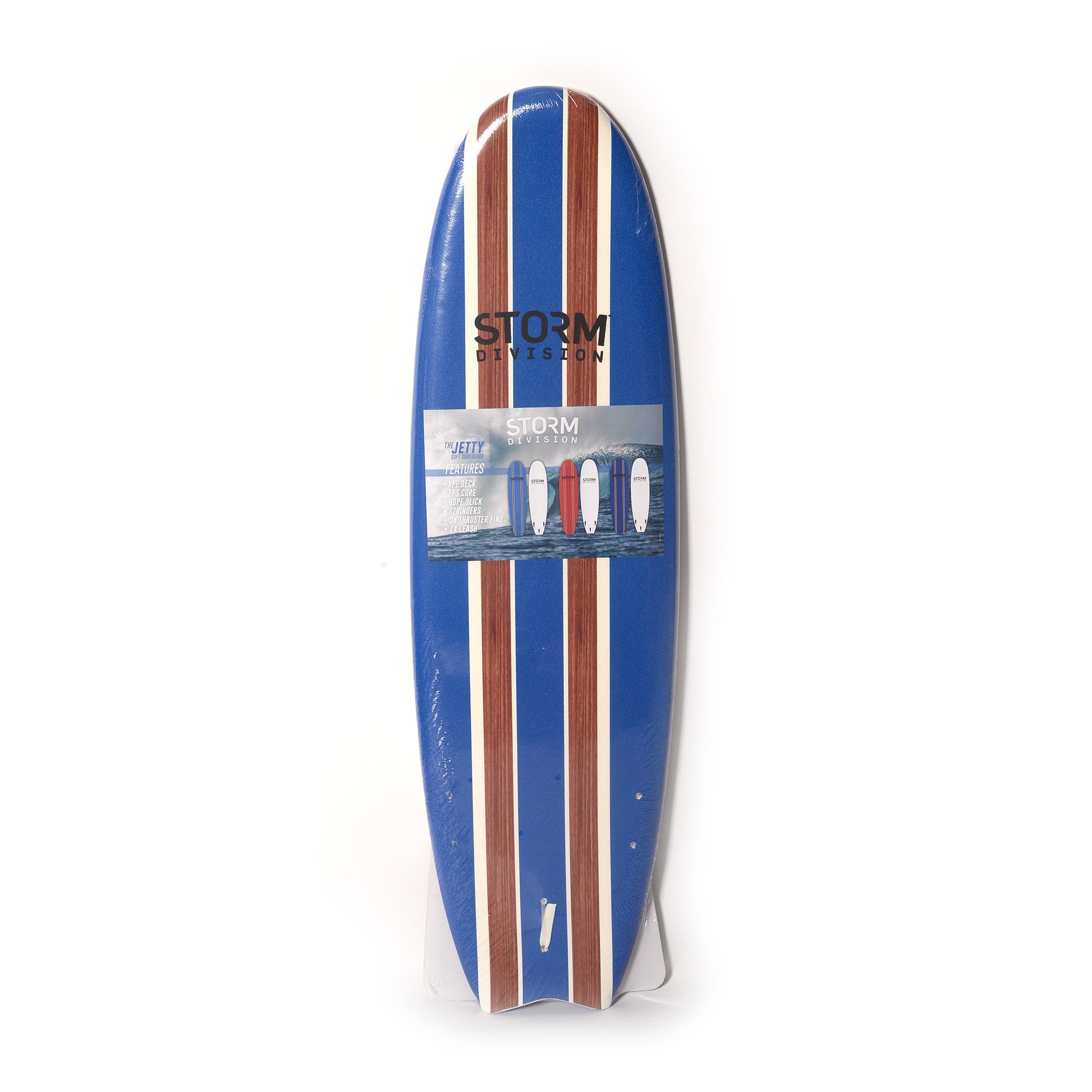 STORM DIVISION - Jetty Softboard - Foam Surfboard - 5'8 - Dark blue