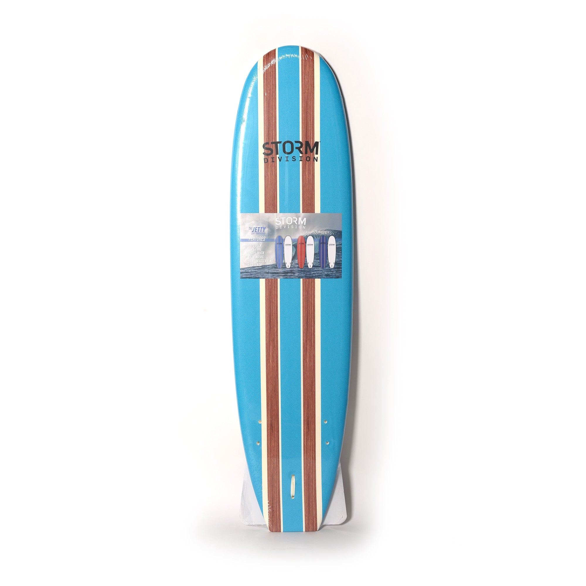 STORM DIVISION - Jetty Softboard - Tabla de surf de espuma - 8'0 - Azul
