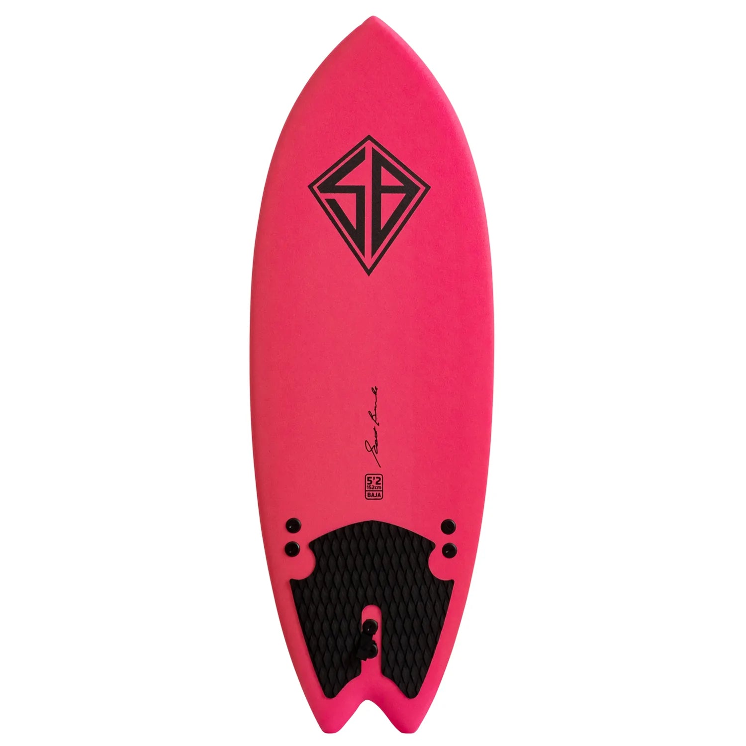 CBC - Tabla de surf de espuma - Softboard - 5'2 Baja Fish - Rosa / Rainbow Slick