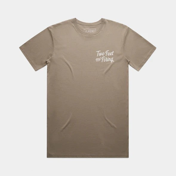 ALMOND - Two Feet & Firing - Tee Mushroom