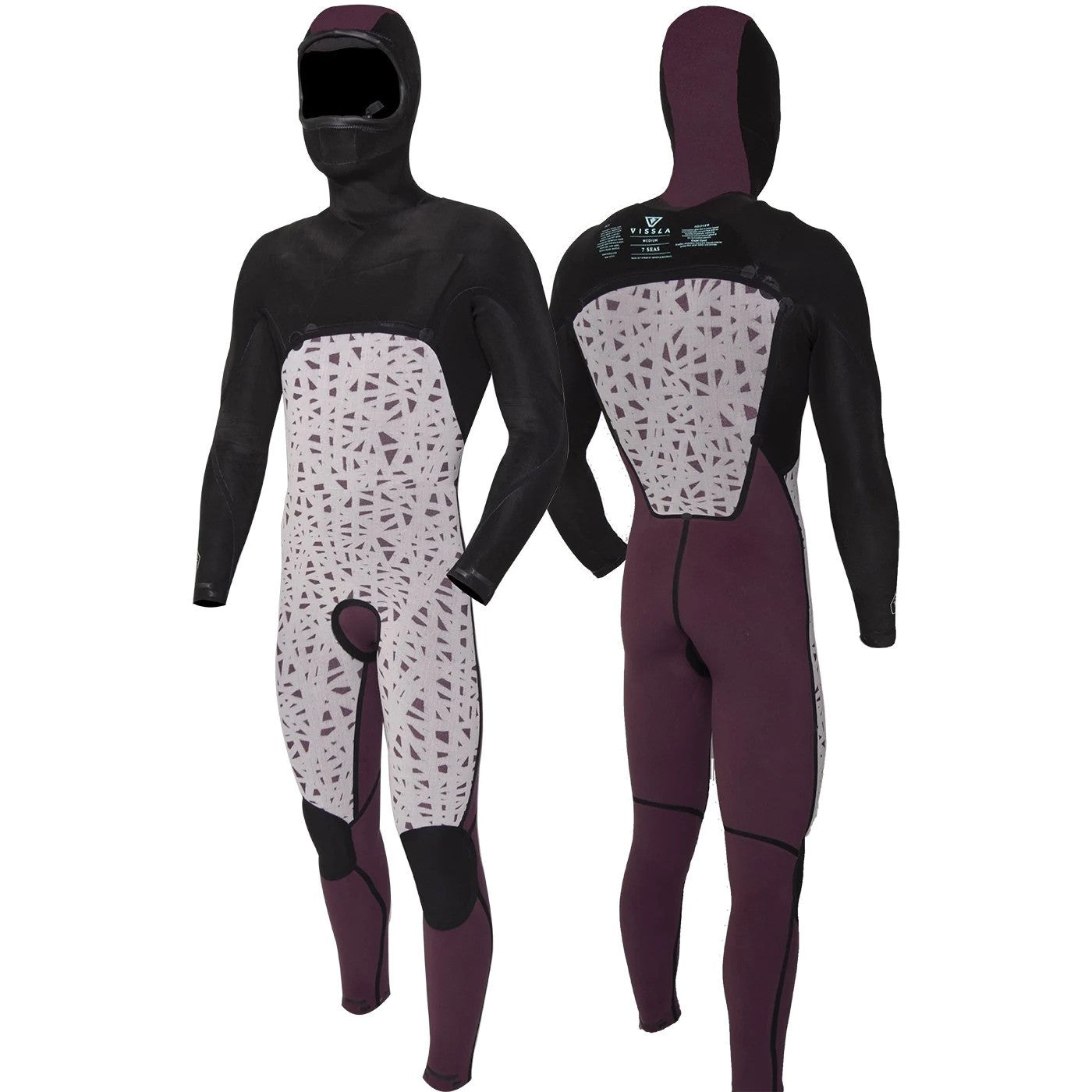 VISSLA - 7SEAS Full hooded Chest - 5/4/3MM - Black