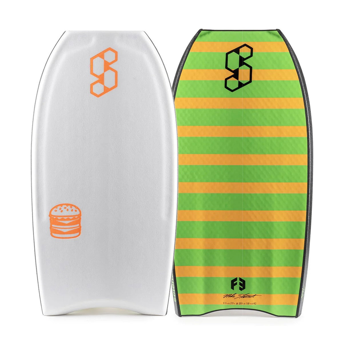 SCIENCE Bodyboard - Mack Crilley PP Quad Vent F3 - White / Fluo Green