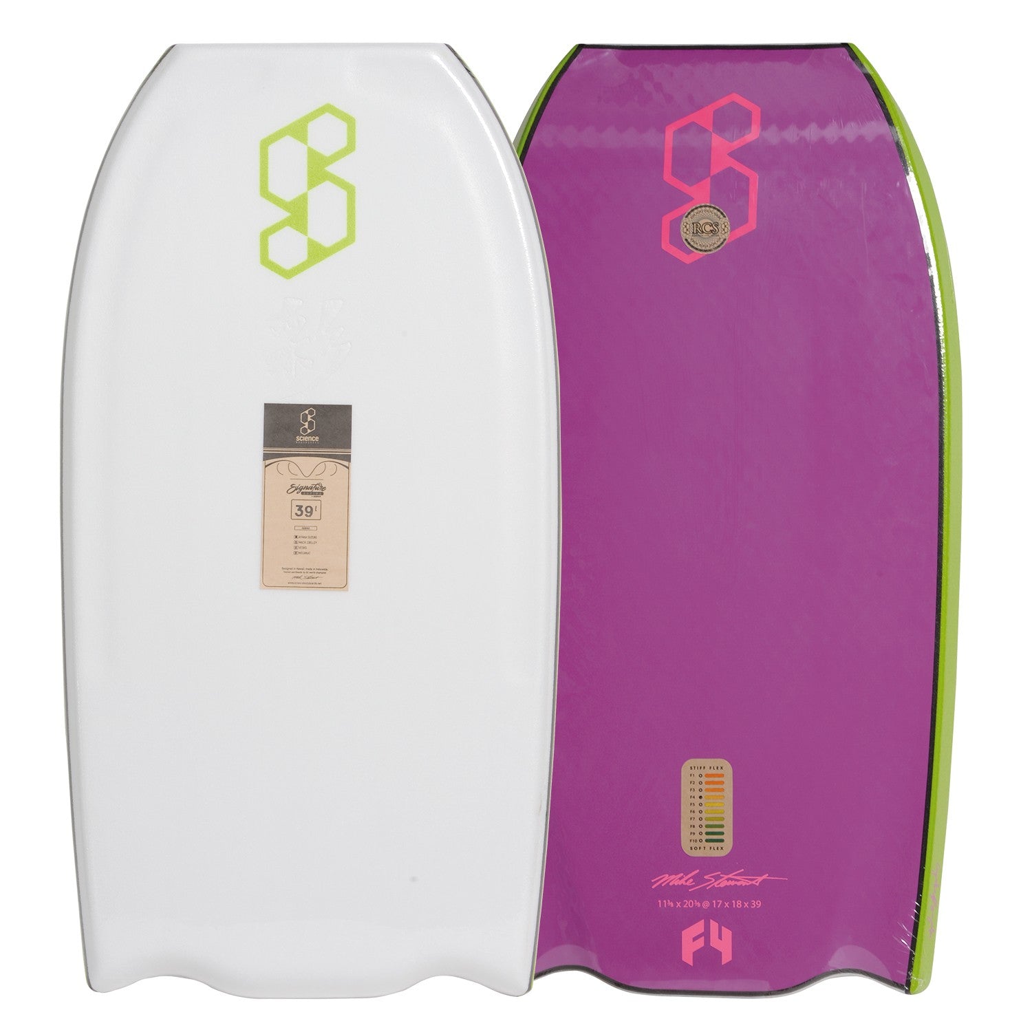 SCIENCE Bodyboard - Ayaka Suzuki - Flat Bat PP - White / Violet Jade