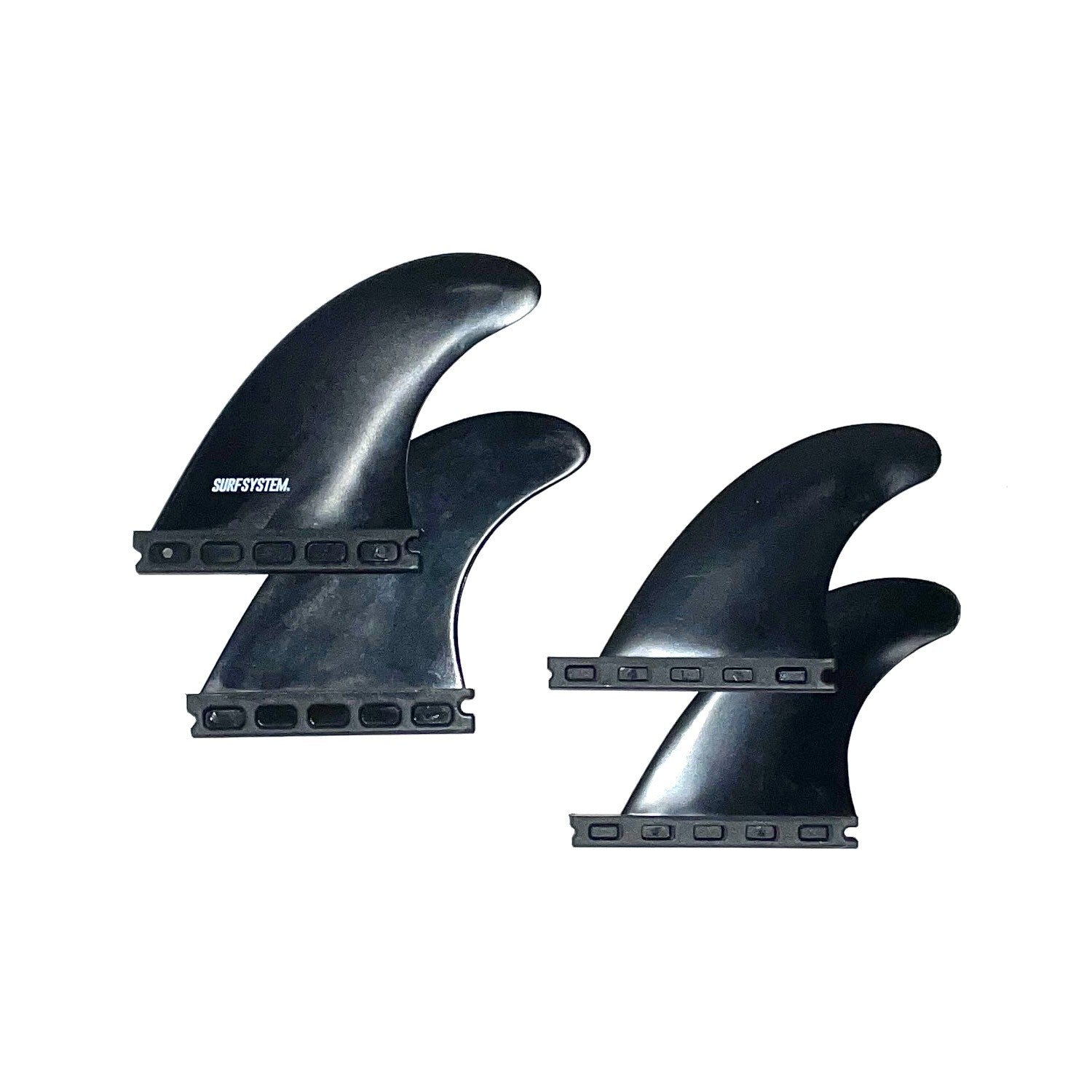 SURF SYSTEM - QUAD - Juego de 4 quillas compatibles Futures - Negro