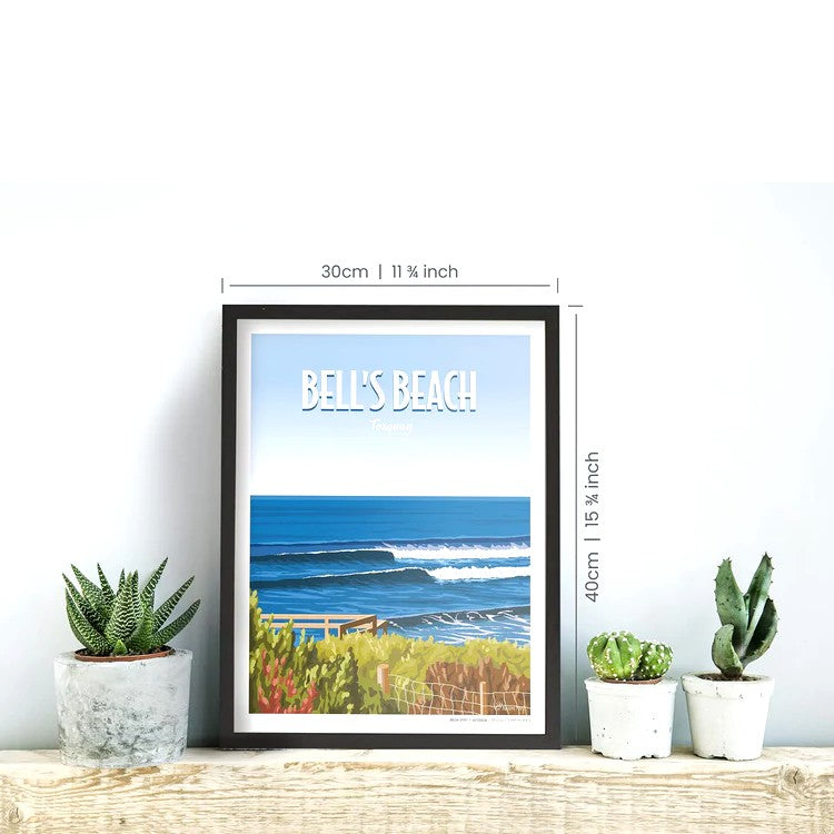 AWESOME MAPS - Poster - Bell's Beach