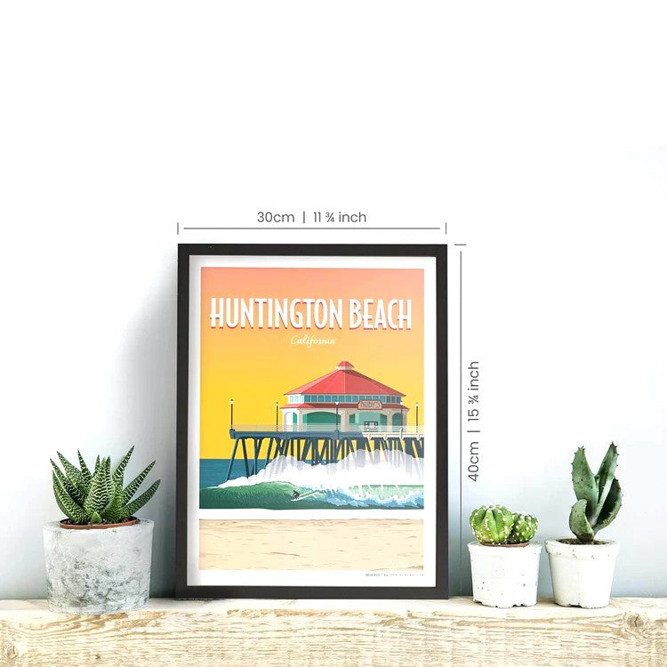 AWESOME MAPS - Poster - Huntington Beach