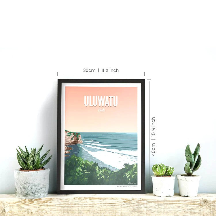 AWESOME MAPS - Poster - Uluwatu