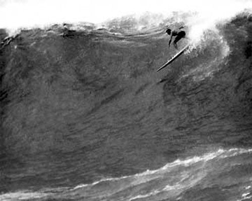 Fotografía de surf vintage JOHN SEVERSON 'Van Dyke en Waimea 1959'