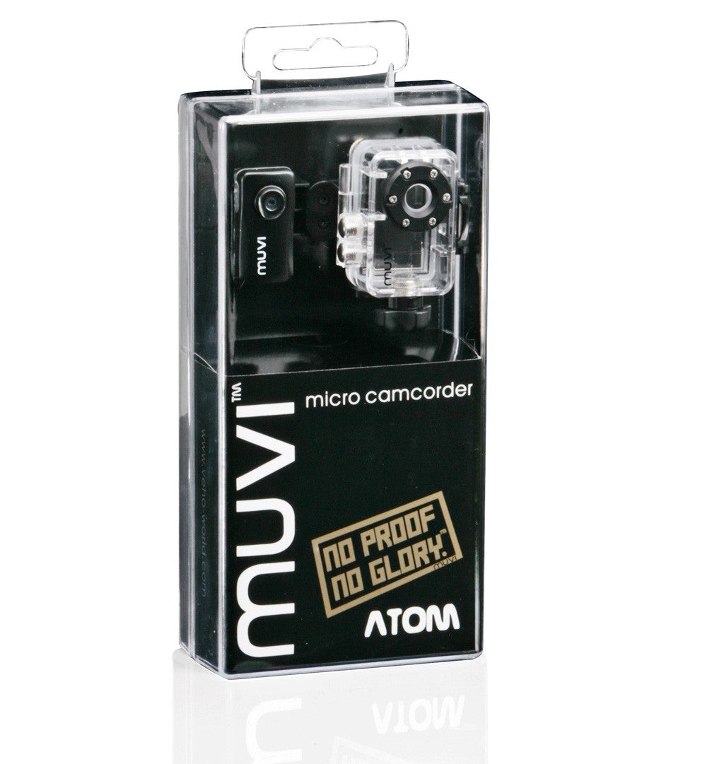 Kit Caméra VEHO Muvi Atom “No Proof No Glory” Handsfree Camcorder