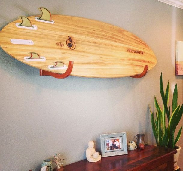 CORSURF wall rack - Single Rack - Dark Wood