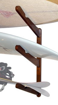 CORSURF wall support - Multi Rack 3 Boards - Dark Wood