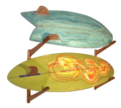 CORSURF wall support - Multi Rack 3 Boards - Dark Wood