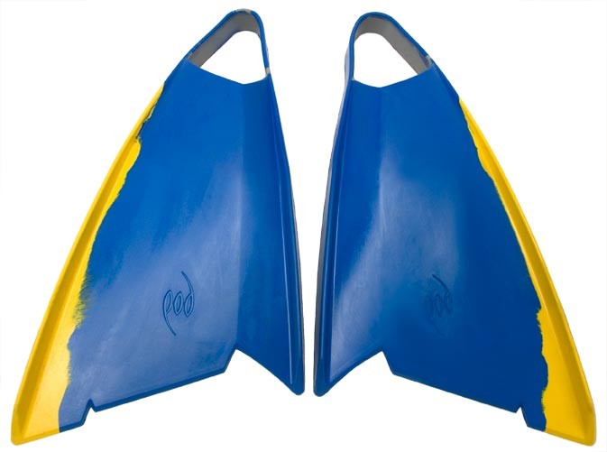 POD - PF3 - Aletas de bodyboard - Azul / Amarillo