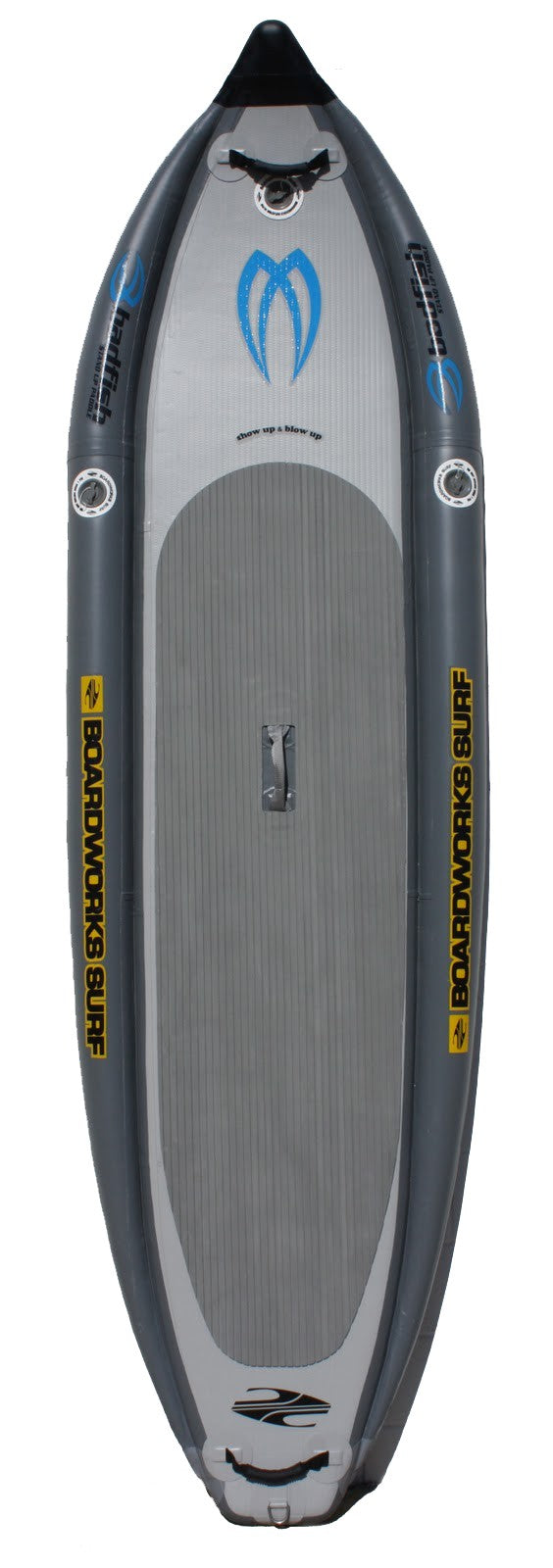 BOARDWORKS - Inflatable Stand Up Paddle - Badfish MCIT 9' - Gray
