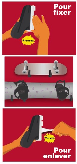 FINGERGRIP Soporte de pared horizontal doble para nieve/patines/wake