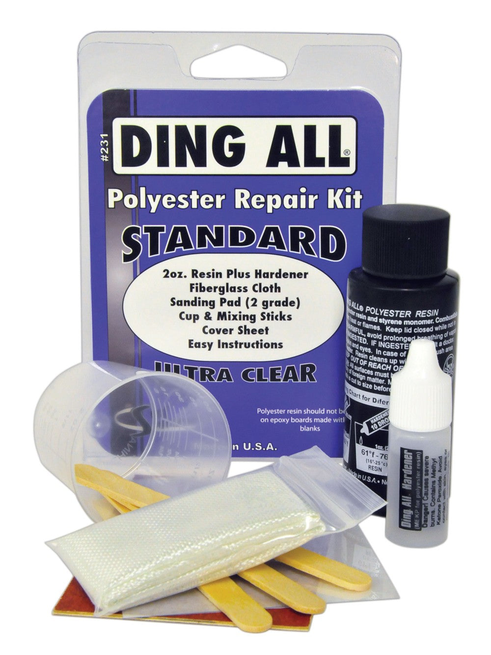 DING ALL - Kit de reparación - Kit de reparación estándar Poliéster PU