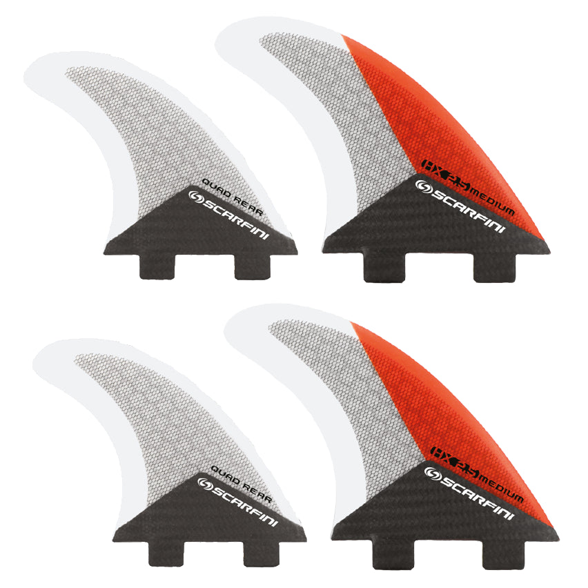 Set of 4 SCARFINI HX2.5 Quad Carbon fins (size M) (FCS)