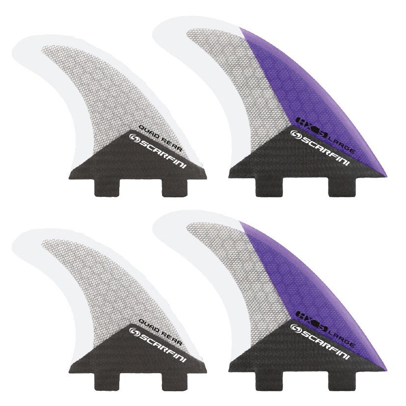 Set of 4 SCARFINI HX5 Quad Carbon fins (size L) (FCS)