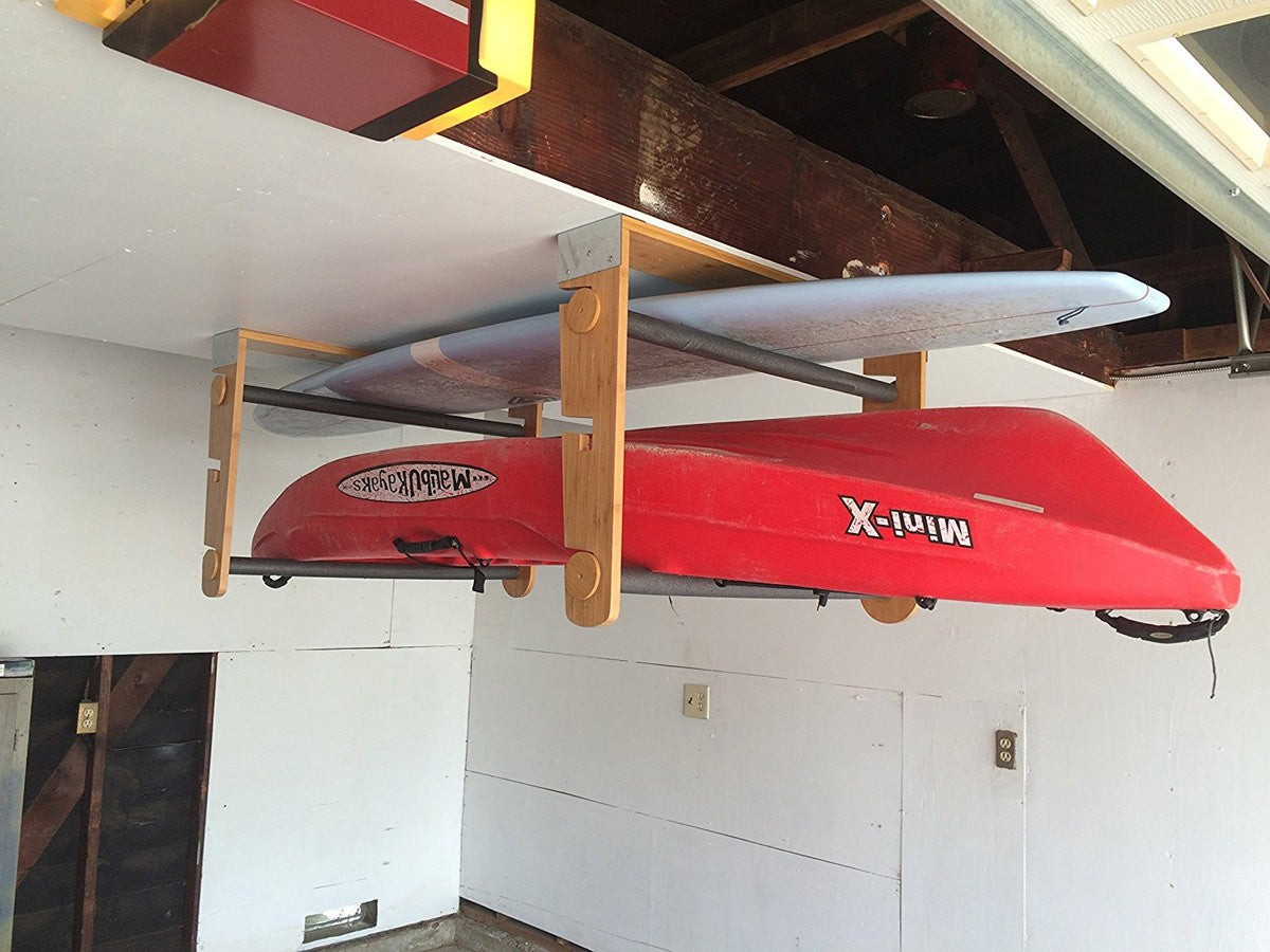 CORSURF modular ceiling support - Roll Rack Wood Shortboards, Longboards, SUP