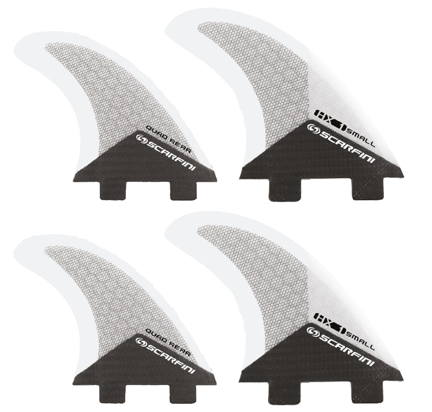Set of 4 SCARFINI HX1 Quad Carbon fins (size S) (FCS)