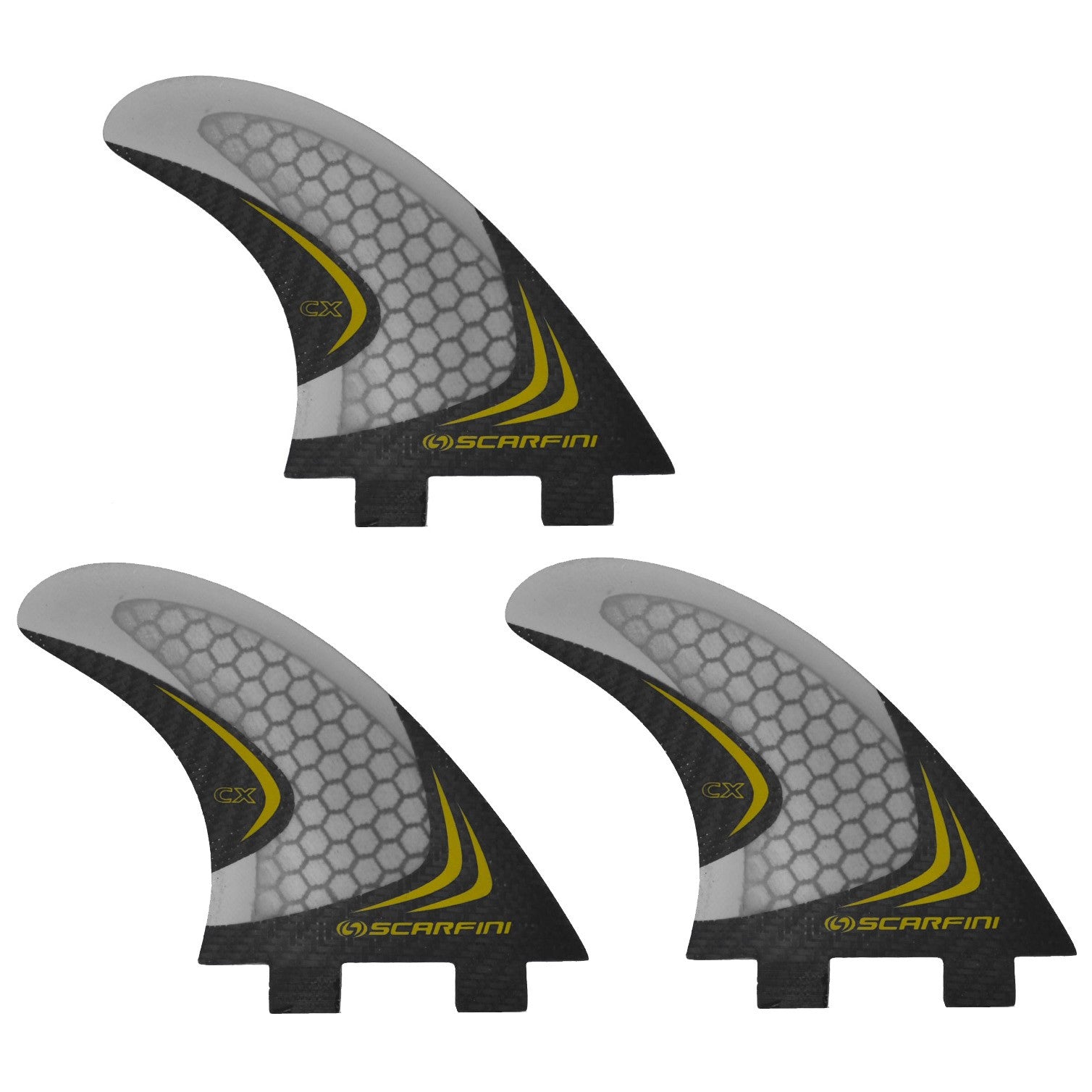 Set of 3 SCARFINI HX3-CX fins (size L) (FCS)